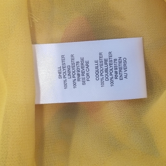 💕T TAHARI💕 V-Neck Cami ~ Yellow Multi-Color Bright Paisley Swirl XS NWT - Picture 9 of 10